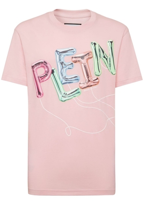 Philipp Plein logo-print cotton T-shirt - Pink