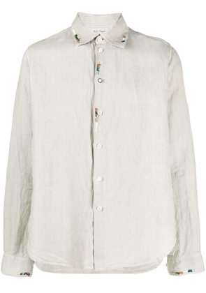 Nick Fouquet embroidered-detail linen shirt - Neutrals