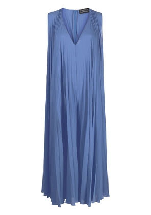 Gianluca Capannolo sleeveless pleated maxi dress - Blue