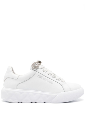 Love Moschino leather chunky sneakers - White