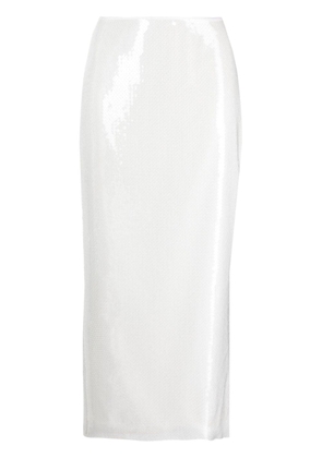 David Koma sequin-embellished midi skirt - White