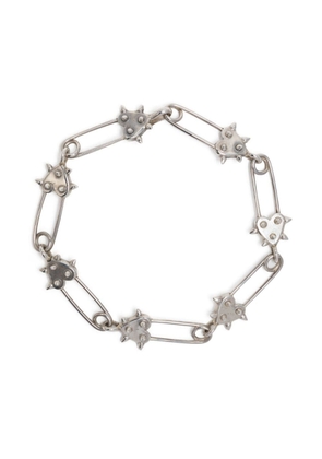 Natasha Zinko safety-pin detail silver bracelet