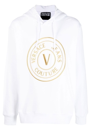 Versace Jeans Couture logo-print cotton hoodie - White