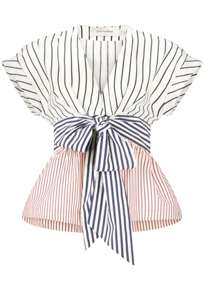 Silvia Tcherassi Elia striped cotton blouse - White