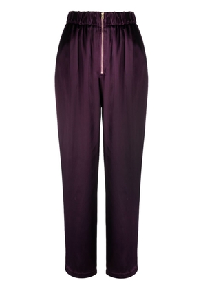 Forte Forte satin-weave straight-leg trousers - Purple