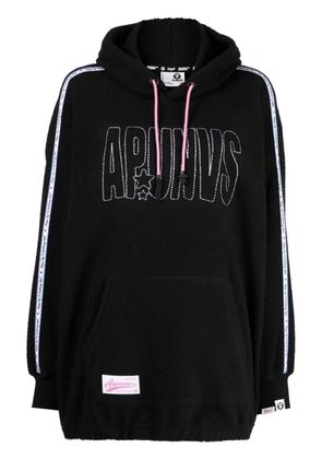 AAPE BY *A BATHING APE® logo-embroidered drawstring hoodie - Black