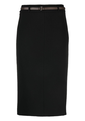 Peserico belted high-waist skirt - Black
