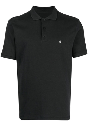 rag & bone logo-embroidered cotton polo shirt - Black