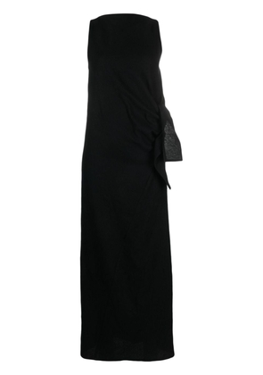Alysi knot-detail wool long dress - Black