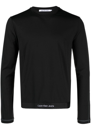 Calvin Klein Jeans logo-print long-sleeved T-Shirt - Black