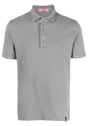 Drumohr logo-patch cotton polo shirt - Grey