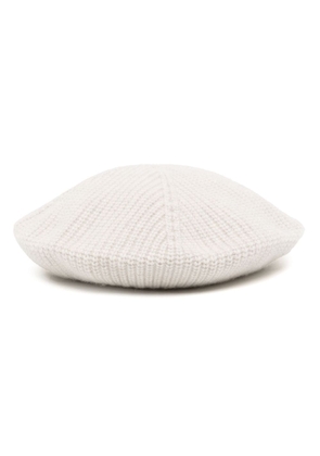 N.Peal ribbed organic cashmere beret - Grey