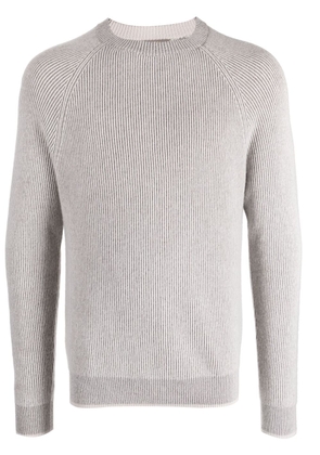 N.Peal two-tone ribbed-knit cashmere jumper - Neutrals