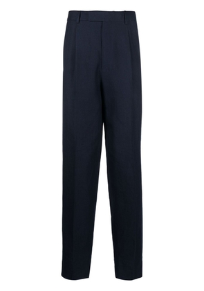 Zegna straight-leg linen trousers - Blue