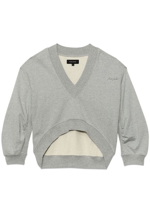 Purple Brand asymmetric cropped sweatshirt - Grey