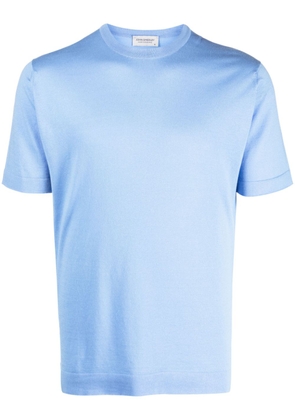 John Smedley crew-neck cotton T-shirt - Blue