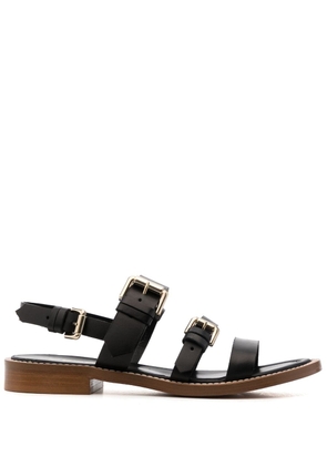 Cenere GB open-toe leather sandals - Black