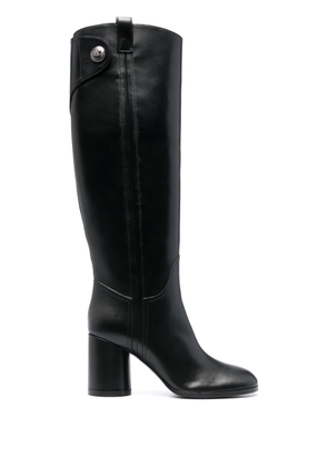 Casadei 90mm knee-high leather boots - Black