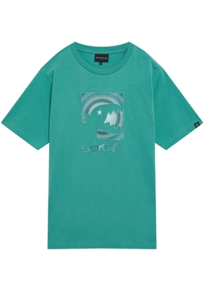 SPORT b. by agnès b. Dino-embroidered cotton T-shirt - Green