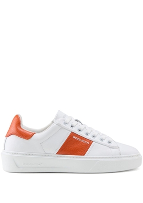 Woolrich panelled lace-up sneakers - White