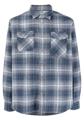 Woolrich check-pattern button-up shirt - Blue