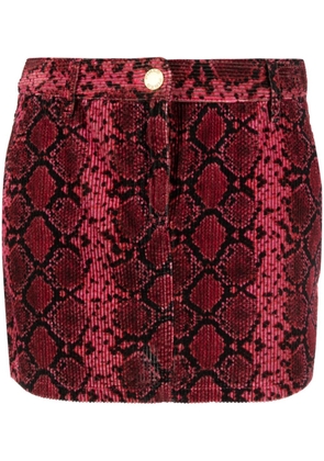 PINKO snakeskin-print corduroy skirt