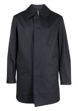 Mackintosh single-breasted cotton raincoat - Blue