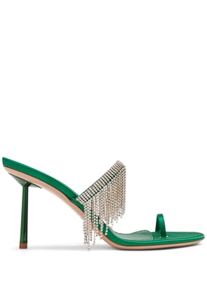 Le Silla Jewels 80mm crystal-embellished sandals - Green