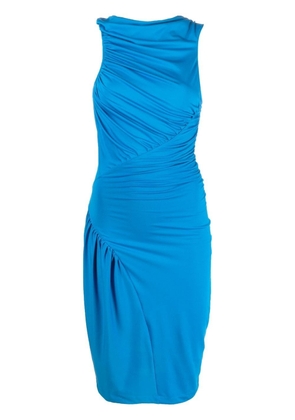 Atlein sleeveless ruched dress - Blue