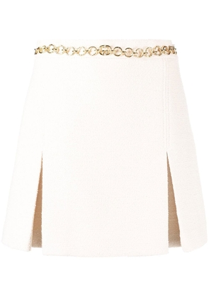 Gucci A-line bouclé miniskirt - White