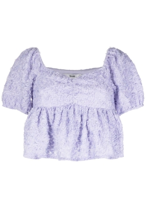 b+ab ruffled puff-sleeved blouse - Purple