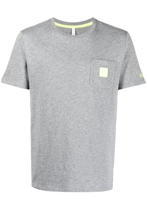 Sun 68 logo-patch cotton T-shirt - Grey