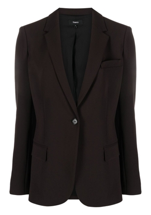 Theory notched-lapels single-breasted blazer - Brown