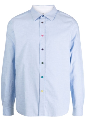 PS Paul Smith contrasting-buttons cotton shirt - Blue