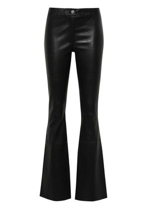 Arma high-waist leather trousers - Black