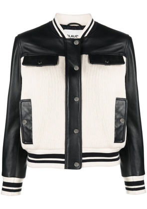 Claudie Pierlot leather bomber jacket - Neutrals