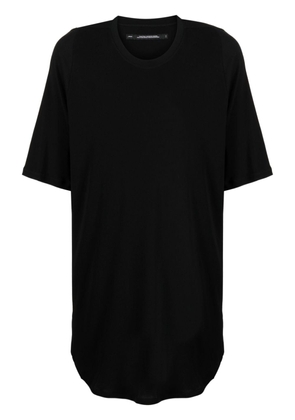 Julius curved-hem cotton T-shirt - Black