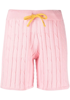 Joshua Sanders drawstring cotton knitted shorts - Pink