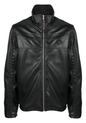 GmbH high-neck zip-up jacket - Black