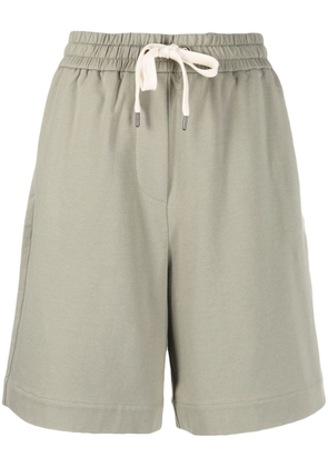 Brunello Cucinelli high-waisted stretch-cotton shorts - Green