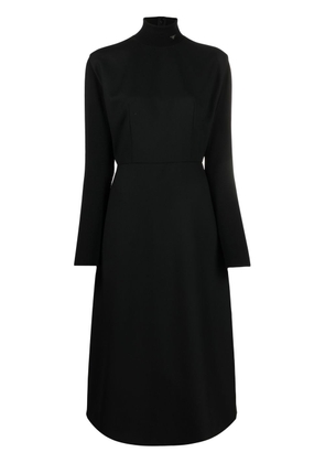Prada logo long-sleeve dress - Black