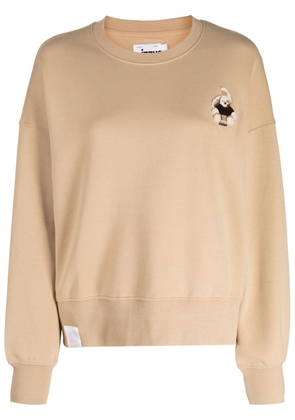 izzue logo-embroidered sweatshirt - Brown