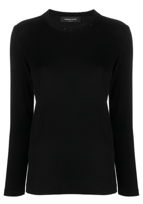 Fabiana Filippi sequin-embellished collar jumper - Black