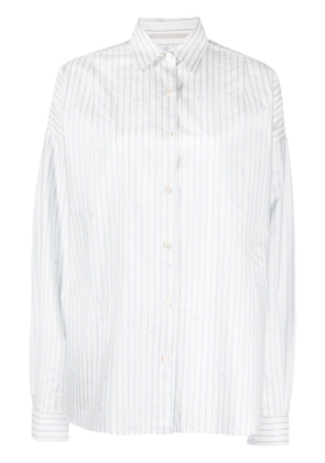 Stella McCartney stripe-print long-sleeved shirt - White
