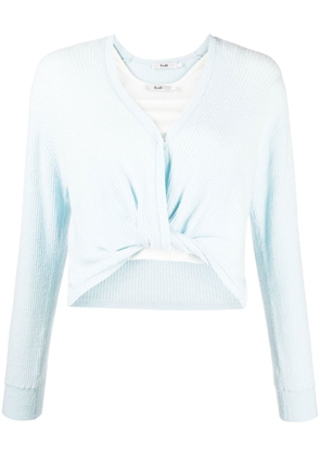 b+ab double-layer knitted top - Blue