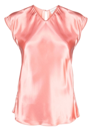 Forte Forte sleeveless satin V-neck blouse - Pink