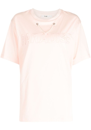 b+ab chain-detail cotton T-shirt - Pink
