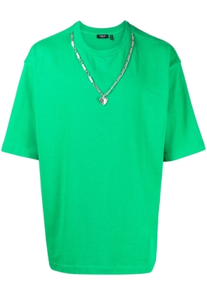 FIVE CM chain-detail short-sleeve T-shirt - Green