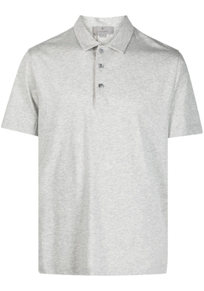 Canali plain cotton polo shirt - Grey