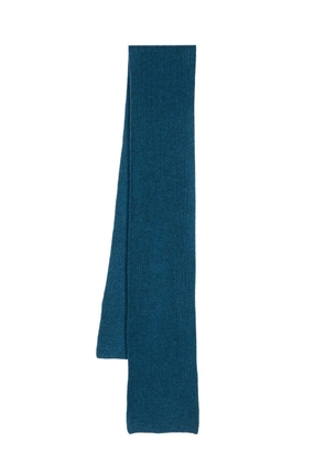 N.Peal ribbed-knit cashmere scarf - Blue